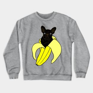 banana black french bulldog doodle Crewneck Sweatshirt